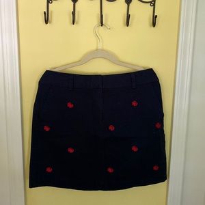 Vineyard Vines Navy Crab Print Chino Skirt
